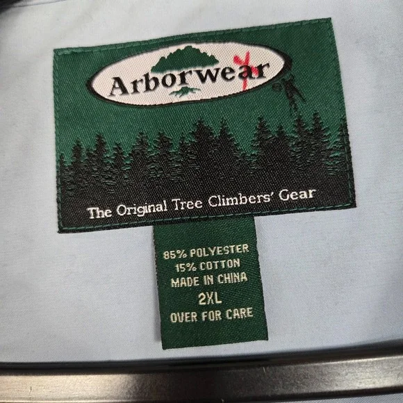 Arborwear‎ Shirt Mens 2XL Double Pocket Long sleeve Tree Climb blue outdoor - Picture 3 of 10
